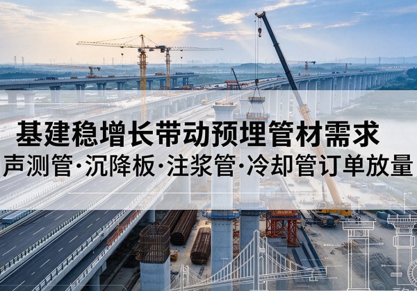 卓尼基建稳增长带动预埋监测管材需求，声测管、沉降板、注浆管订单持续放量